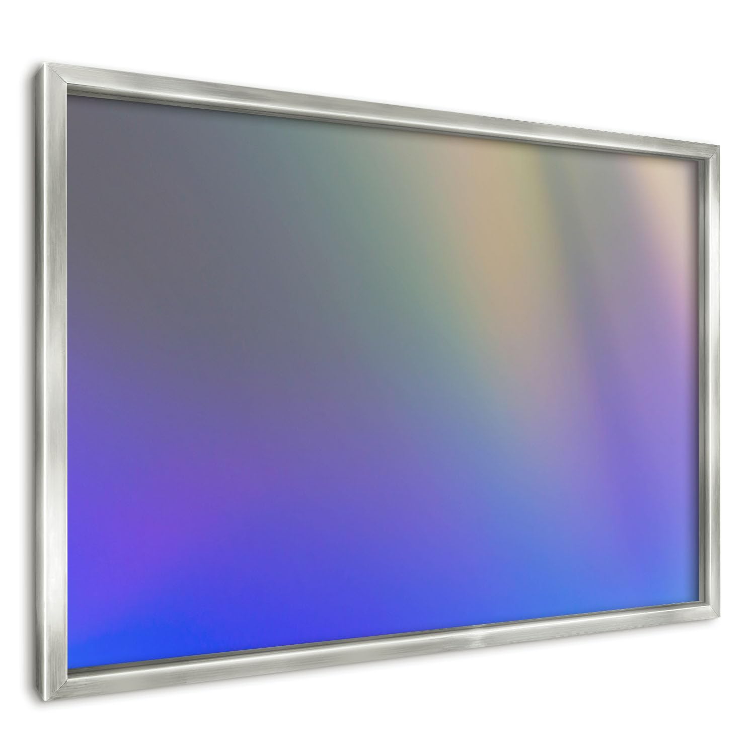 Panel Magnético Informativo 60x40 cm | Marco Plateado | Gradiente Sutil | Montaje Fácil | Pizarra de Pared | Para Restaurante y Bar | Expositor para Menú, Ofertas del Día