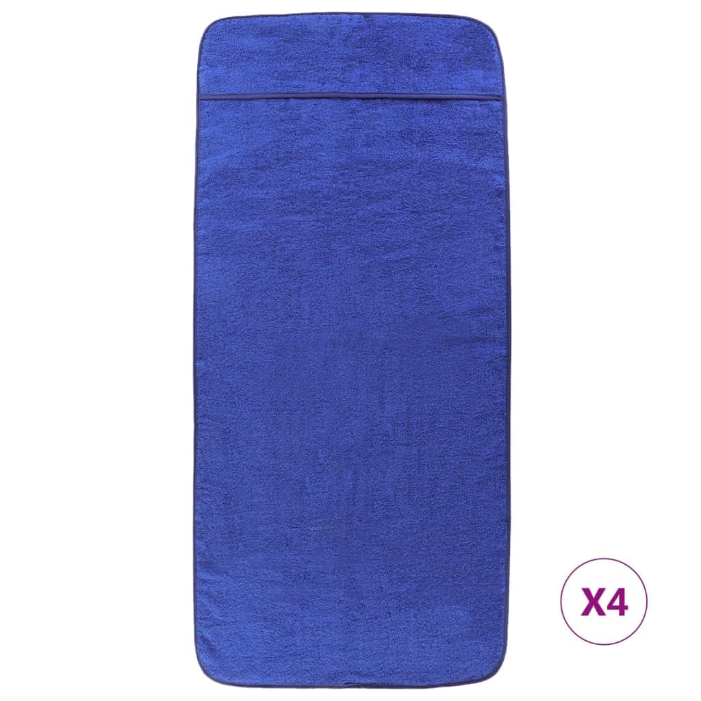 Fengshui Toallas de playa (4 unidades, 60 x 135 cm), color azul
