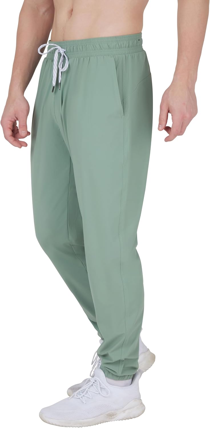 90 Degree By Reflex Mens Lightweight Jogger Full Length Side Pocket Slim Fit Pant with Drawstring