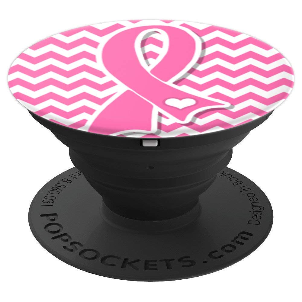 Popsocket Pink Ribbon - Breast Cancer Awareness Pop Socket 3 PopSockets PopGrip: Swappable Grip for Phones & Tablets