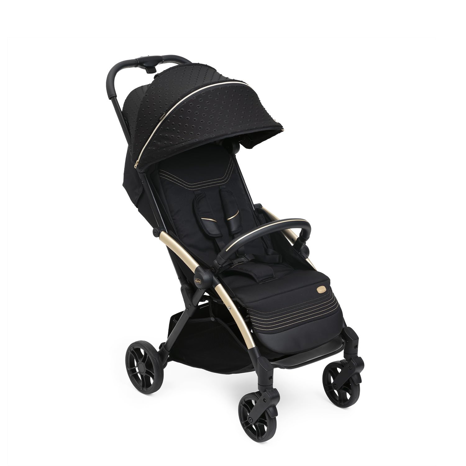 Chicco Goody XPlus Dark Shadow Stroller, Pram for 0-4 Years, Easy One-Hand Folding, Big Wheels with Shock Absorbers, 4 Position Adjustable Backrest, Wide and Comfortable Seat