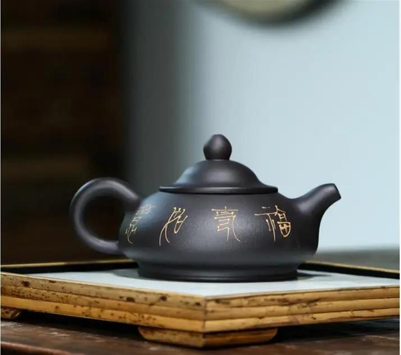Czajnik, zestawy do herbaty podróżnej, zestaw do herbaty popołudniowej z czajniczkiem 230 ml, chiński fioletowy czajnik z otworem filtrującym, zestaw do herbaty domowej, przenośny czajnik Tie Guanyi