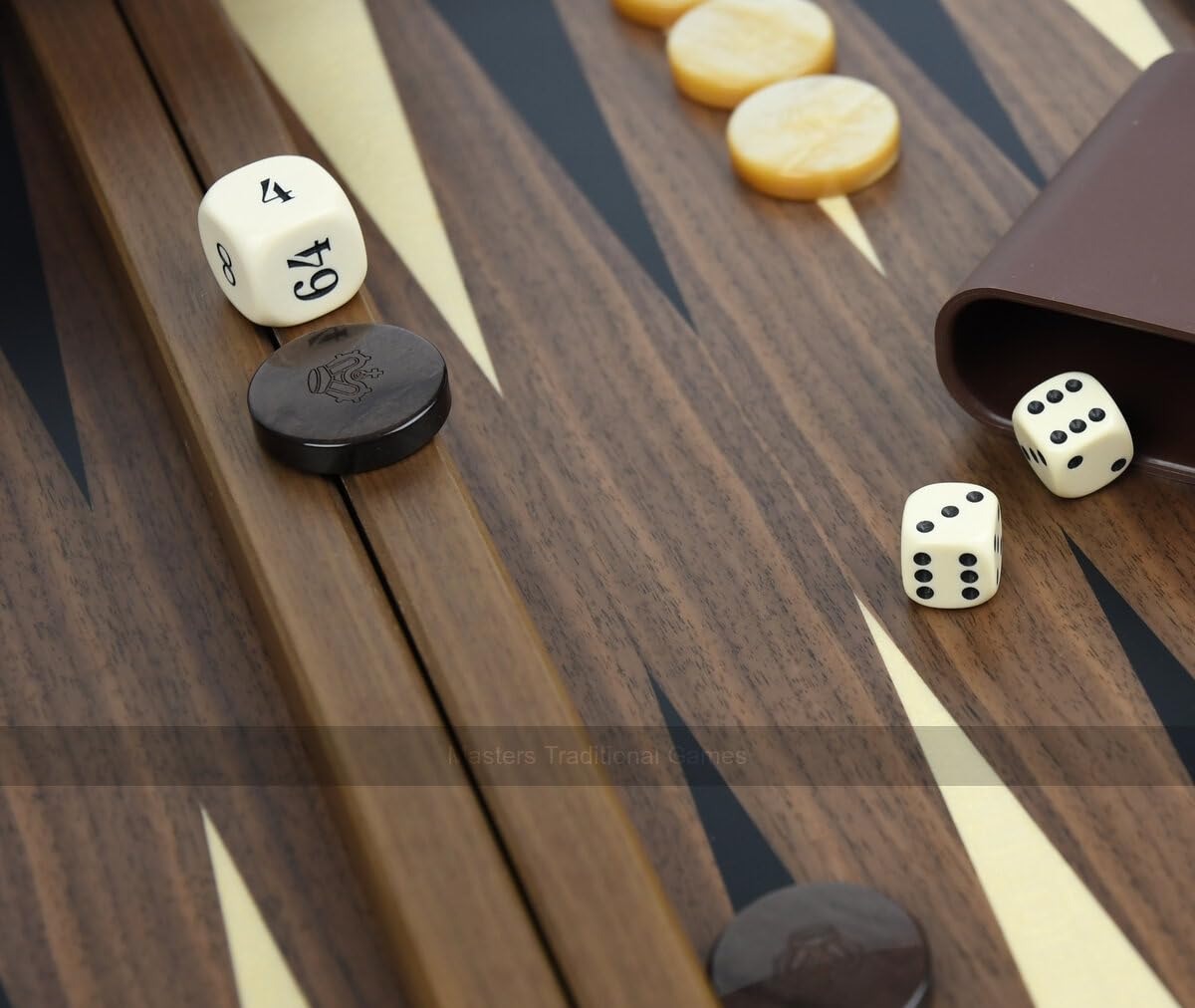 Dal Negro Treviso Iridescent 19-inch Backgammon Set in Walnut Case