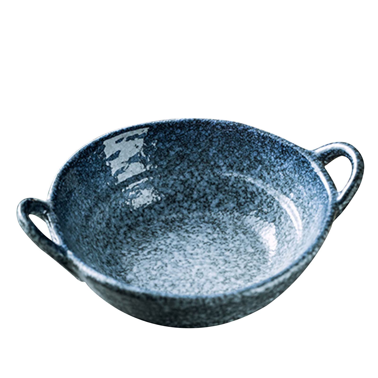 Vaisselle Bol à soupe ramen en céramique, tasse à soupe, grand bol à ramen en céramique, bol à soupe à l'oignon profond allant au four, bol de service allant au micro-ondes.-blanc-600 ml 21 oz (couleu