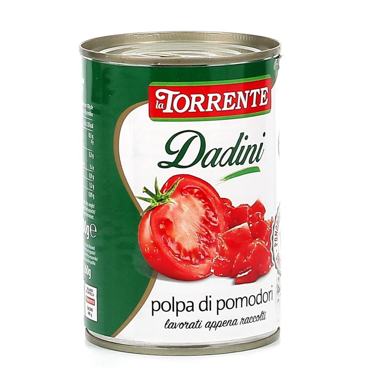 24 x La Torrente Polpa di Pomodori Dadini Pâte de tomate sauce aux tomates en Italie 400 g