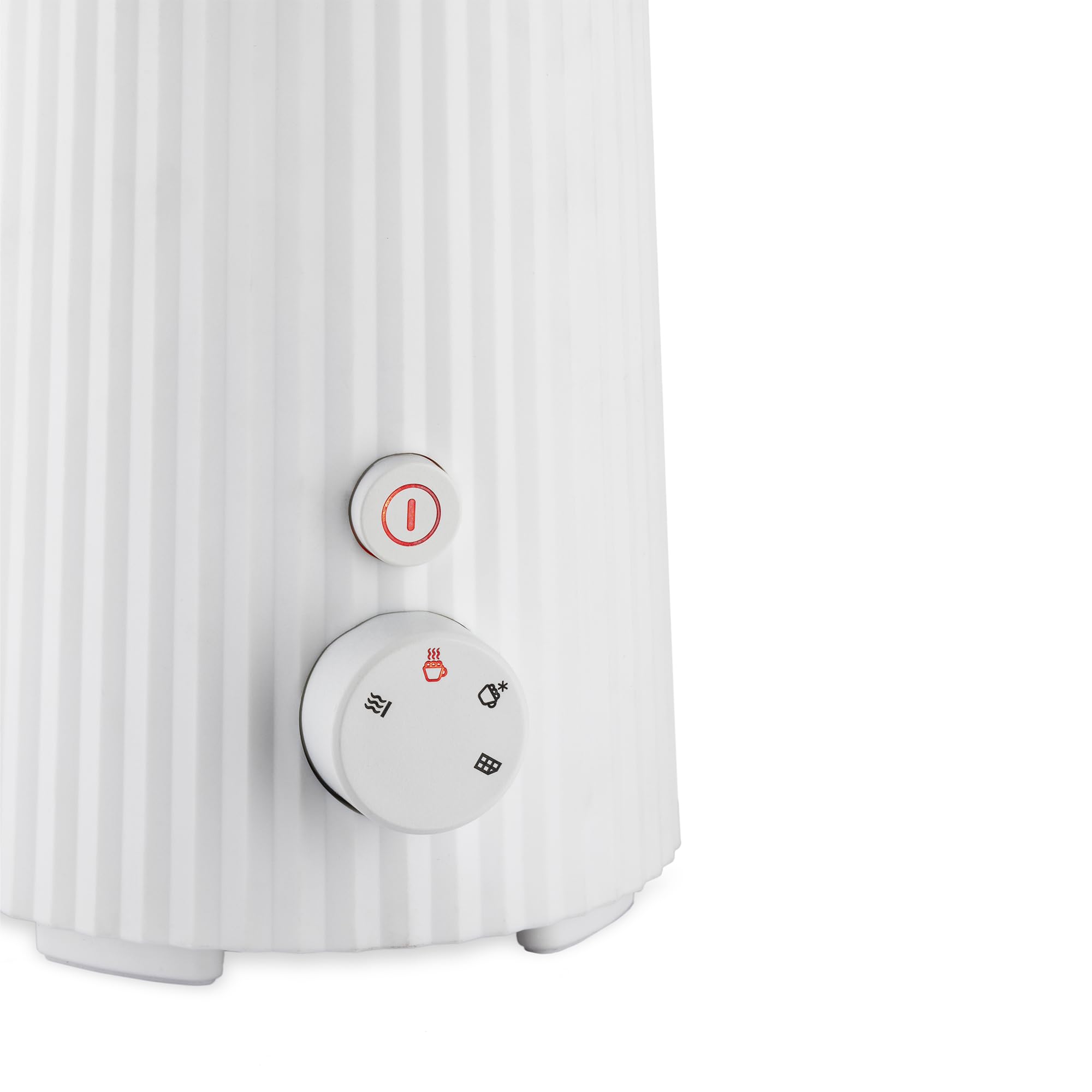 Alessi Melkopschuimer Plissé - Wit - Inductietechniek - 0,35 liter