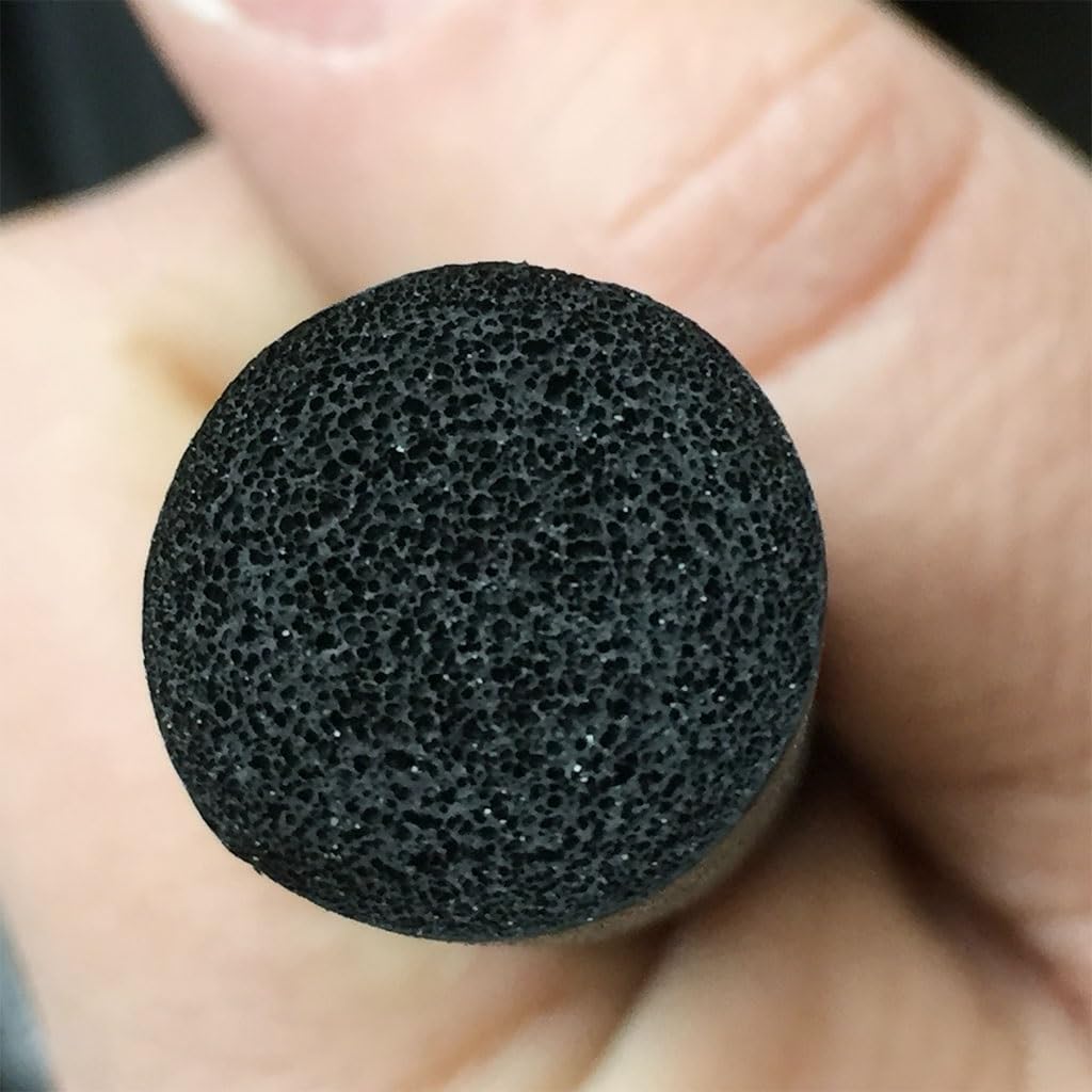 Schaumstoff-Dichtungsband 1 m/5 m Runder Schwammkordelstab, schwarz, Durchmesser 2,3 mm – 26, Vollgummidichtung, Stück(3mm 5m)