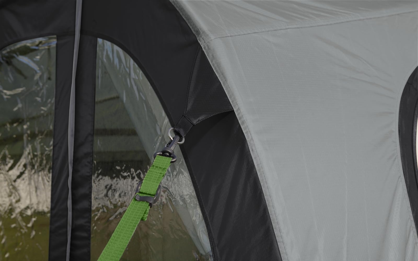 BERGER Arona Alu Wohnwagen Vorzelt | Reisevorzelt 400 x 230 cm mit Aluminiumgestänge & Sturmabspannung | Wetterfestes Wohnwagenvorzelt mit Moskitogaze, stabil & robust, ideal für Camping & Urlaub