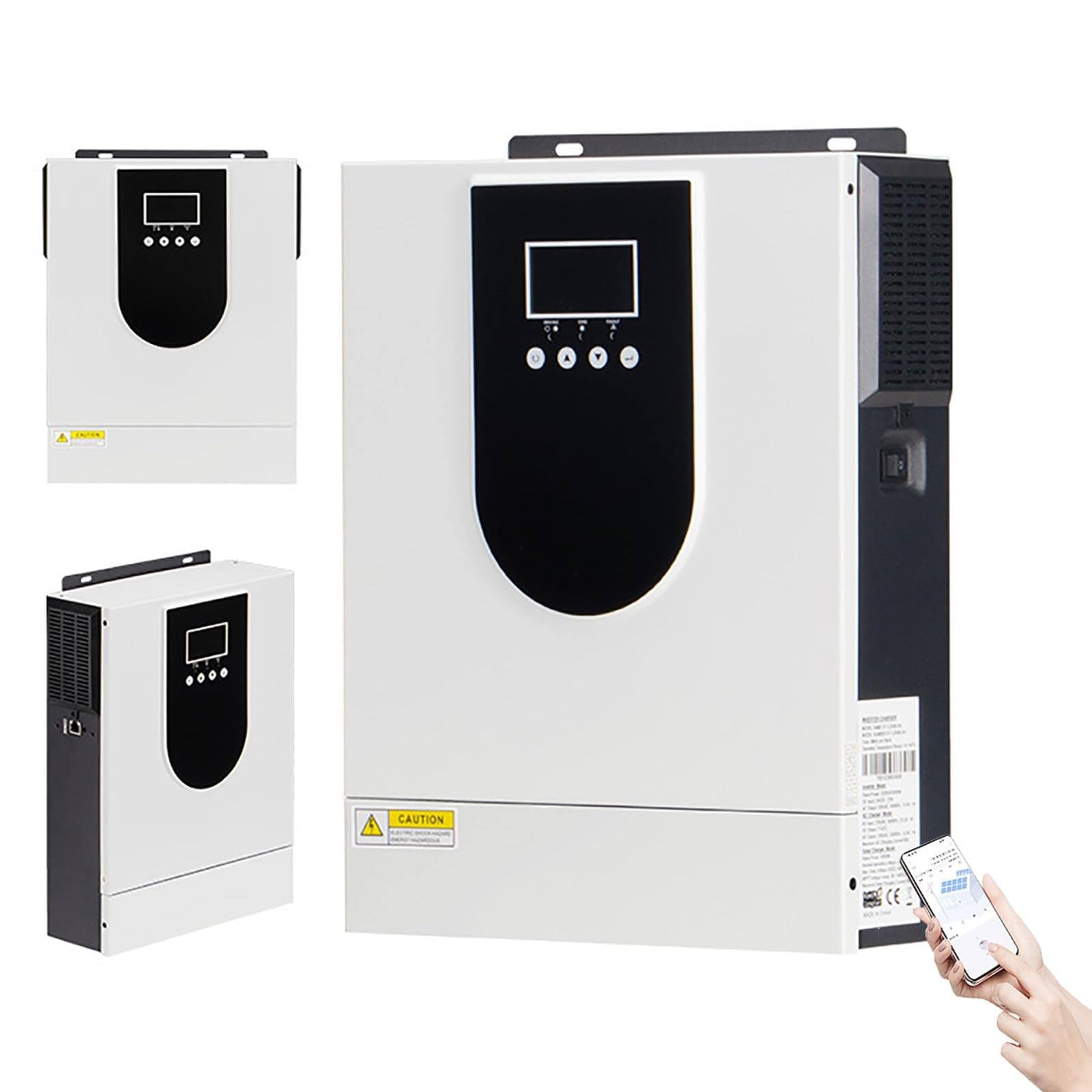 1,0 Kw-10,2 Kw Hybrydowy Falownik Solarny + Monitorowanie Przez Wifi (Inteligentna Aplikacja), 3 Tryby (Akumulator/Sieć/Fotowoltaika), Kontroler Mppt 40-160 A,DC24V-1.5KW