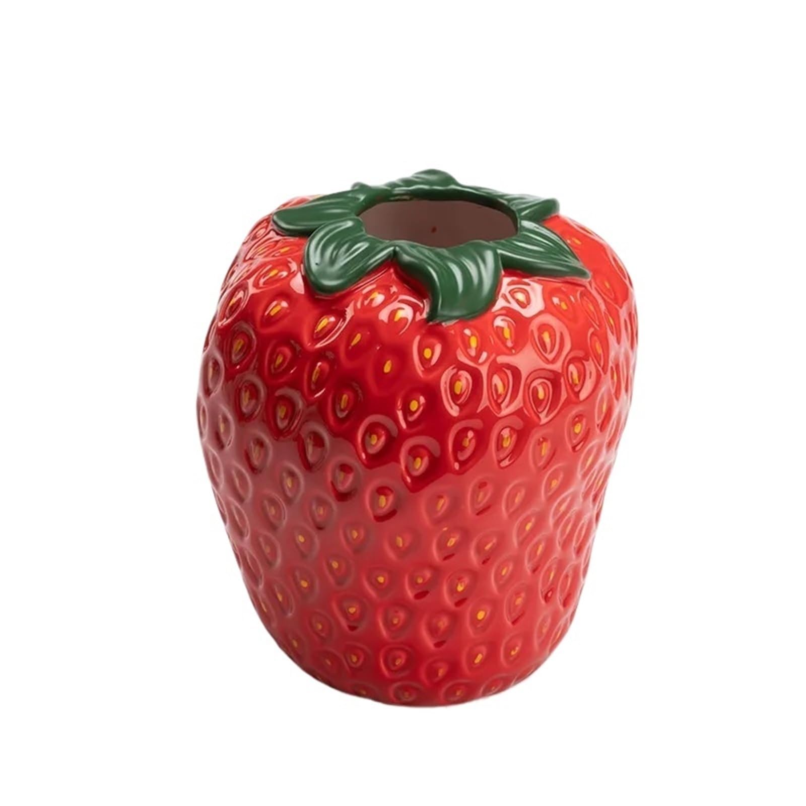 Fruit Vases Strawberry Vase Ceramic Cartoon Fruit Floral Arrangement Accessories Hydroponics Terrarium(Color 3)