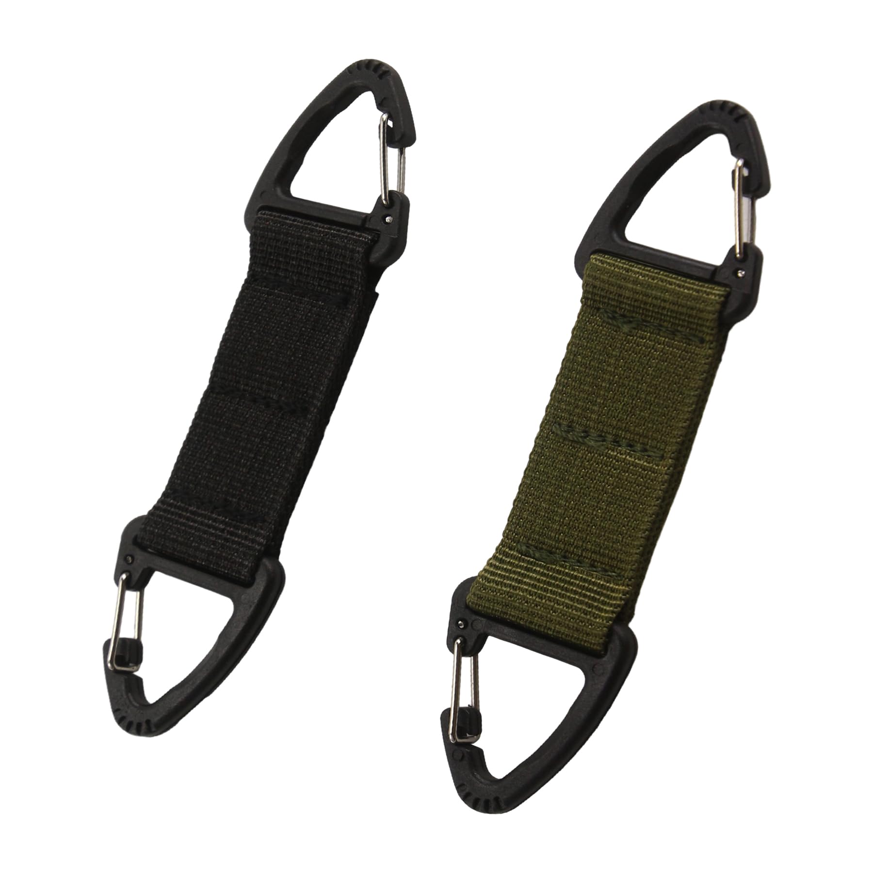 BOROLA Outdoor Tactical Nylon Ribbon Backpack Key Double End Triangle Hook Accessories