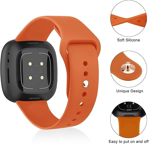 Miniatura 10 de Vanjua Correa compatible con Fitbit Sense 2  Sense Bands, Fitbit Versa 4  Versa 3 bandas para mujeres y hombres, correa de repuesto de silicona