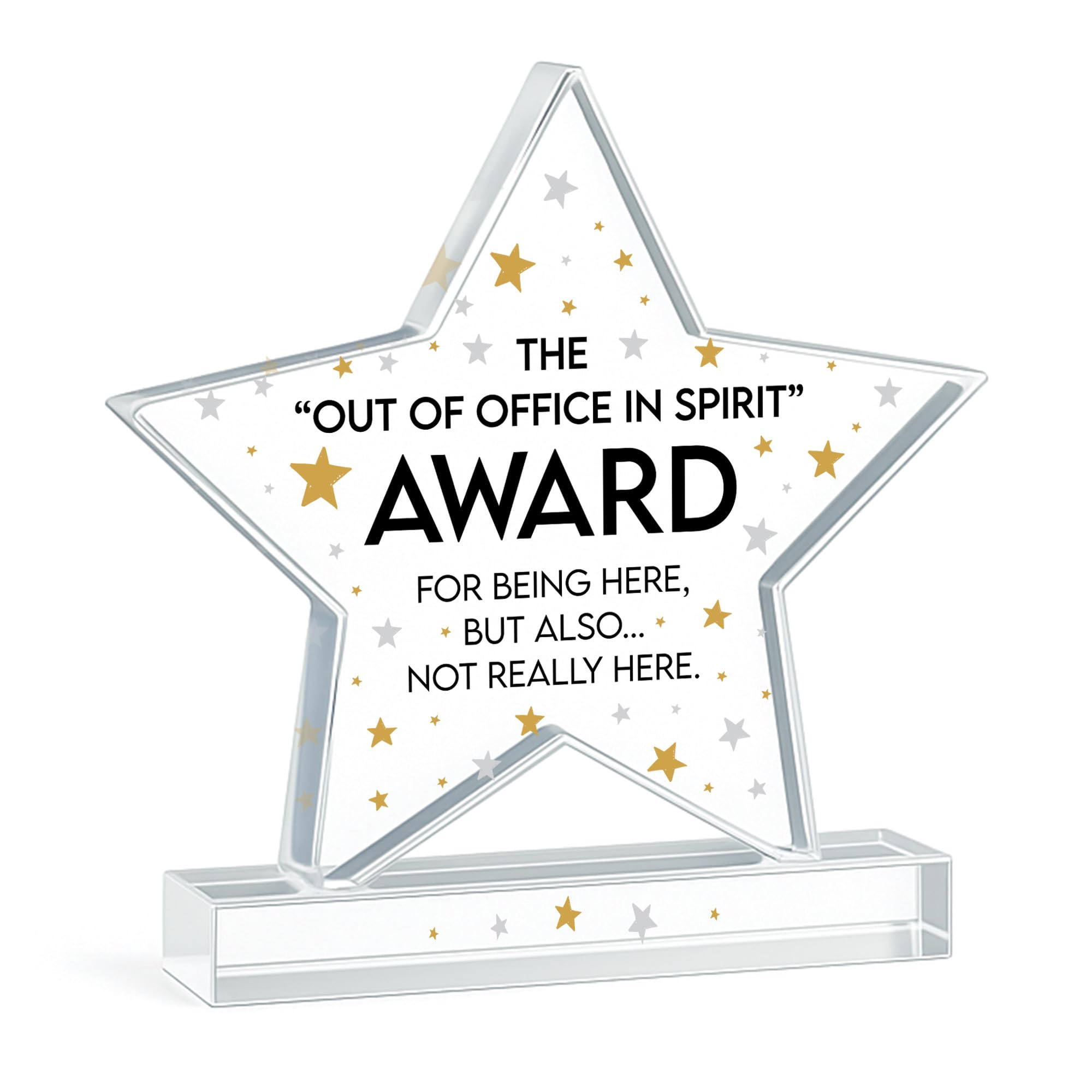 Funny Colleague Award Plaques Secret Santa Office Gifts For Colleagues Christmas Novelty Gifts For Coworkers Joke Present For Men Women (In Spirit Award)