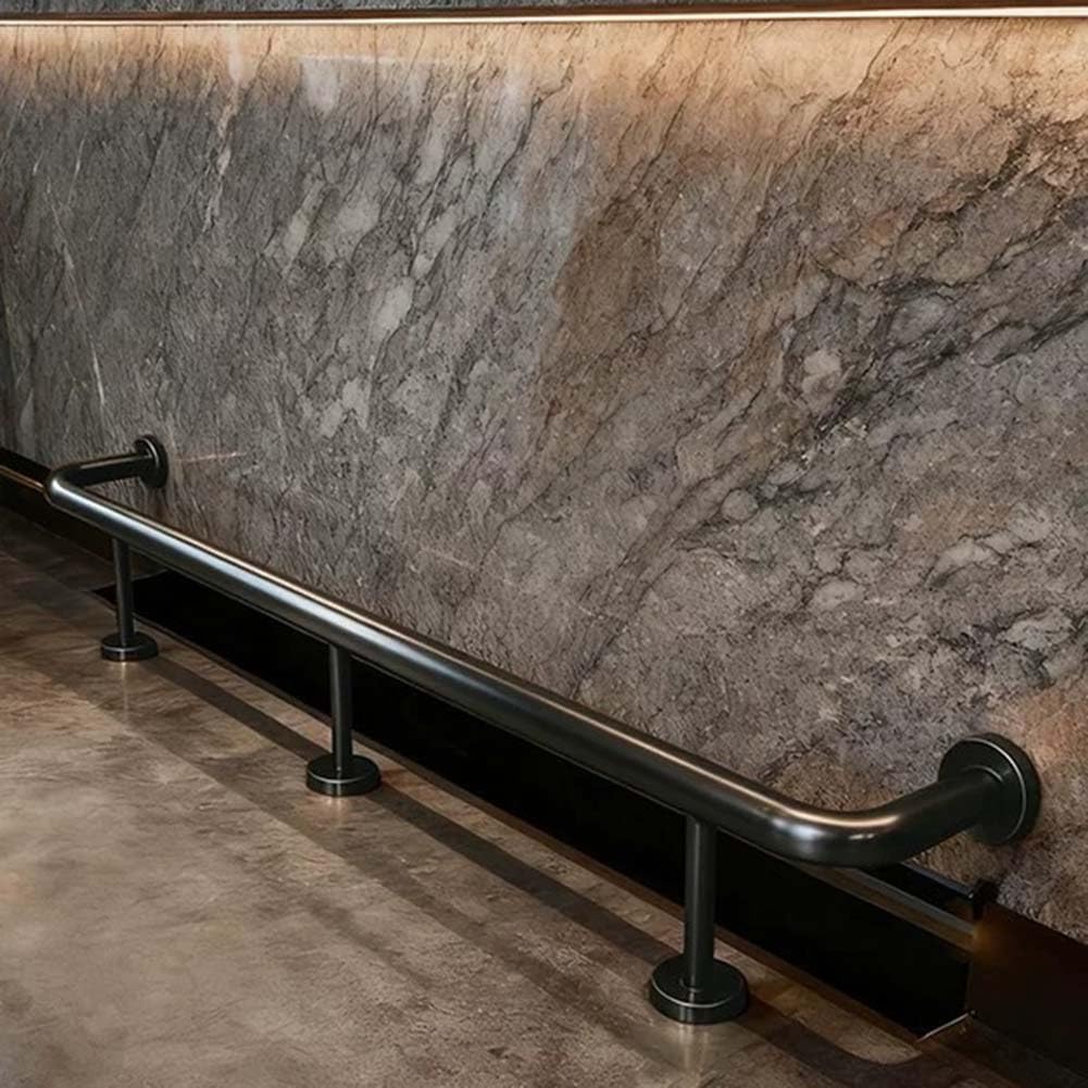 Bar Foot Rail Kit, Stainless Steel Foot Railing System for Kitchen Island, Drink Station, Coffee Shopr, Restaurant(Black,23ft/7.0m)