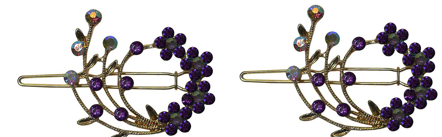 JCGY Pair of Metal Snap Clip Barrettes for Thin Hair Women, Young Girls, Toddlers U86200-2108prAme