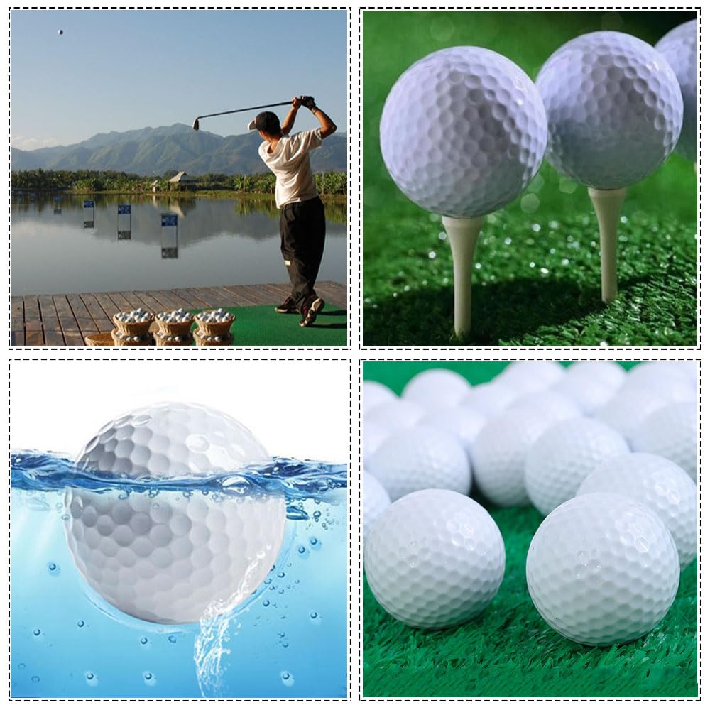 Juego de 6 pelotas de golf de 42 mm, blandas para entrenamiento en interiores o exteriores, color blanco