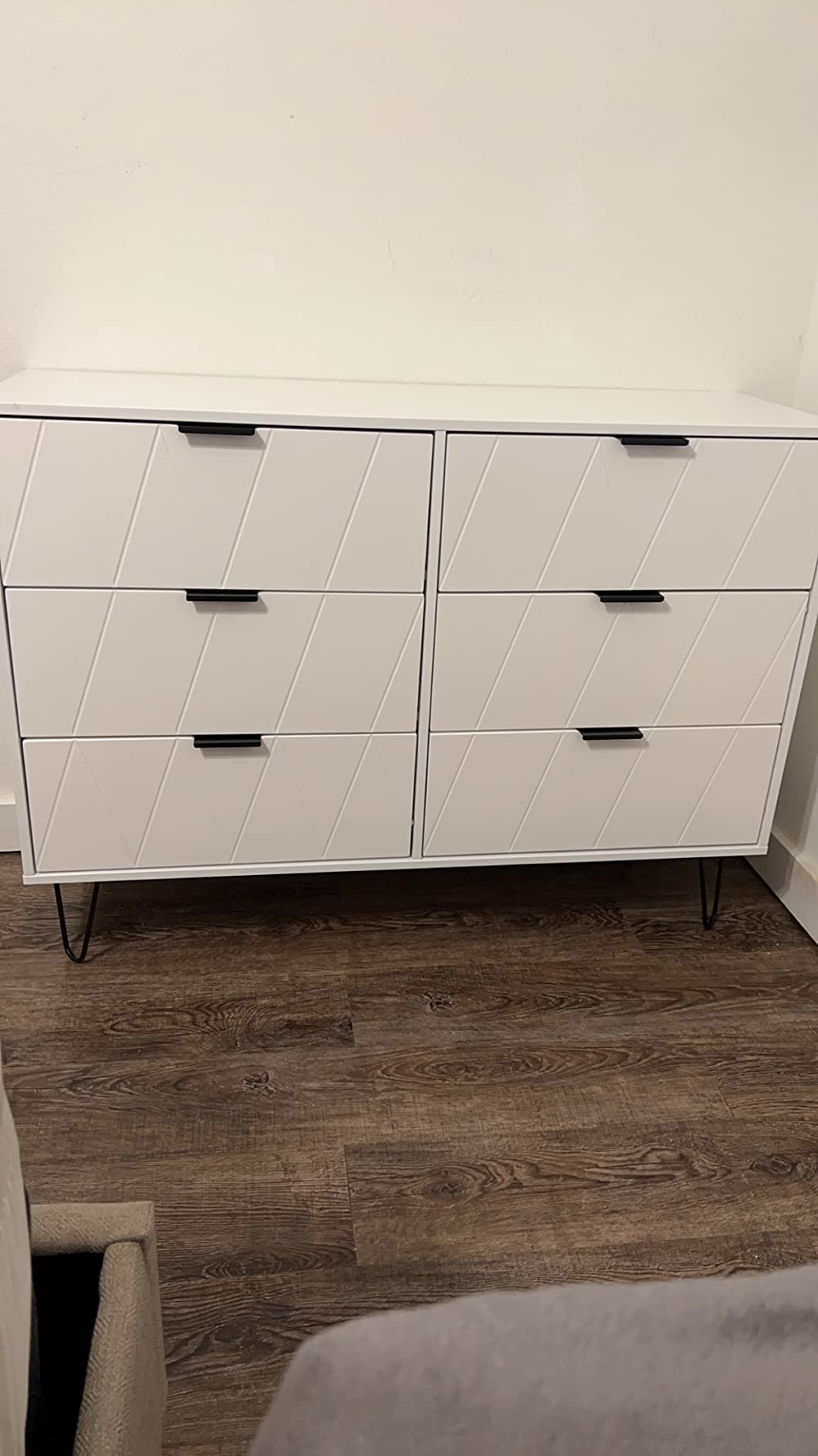 41/mo Finance ANBUY Large Navy Blue 6 Drawer Dresser for Bedroom