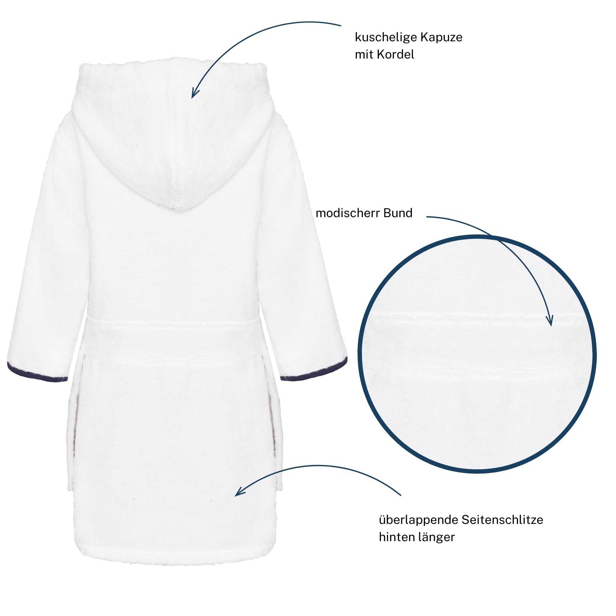 Kinder Badeponcho Baumwolle mit Kapuze – Kapuzenhandtuch / Surfponcho Frottee – Strandponcho & Bademantel für Jungen, Mädchen – Saugstarkes Handtuch Poncho für Strand, Schwimmbad, Urlaub, Gr. 128