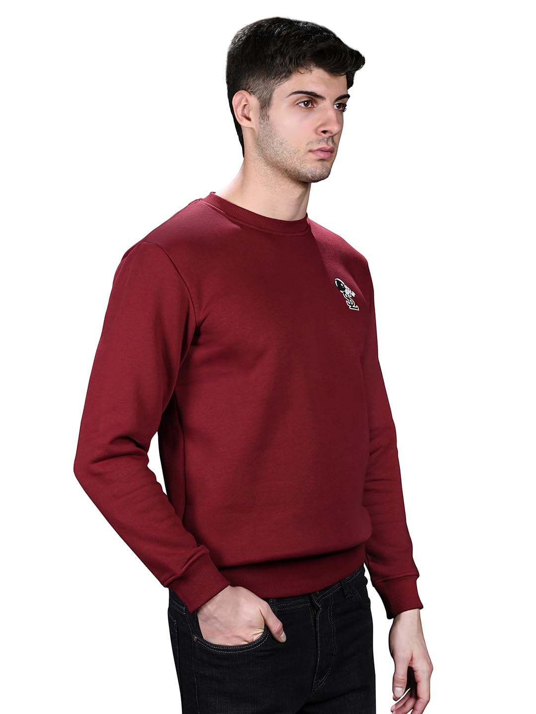louis stitch Men's Red Astronaut Graphic Printed Regular Fit Pullover Sweatshirt | Roundneck | Sheen Finish Fabric | Comfortable | Casual Wear | LS-SW-RN3-RD-picture-28