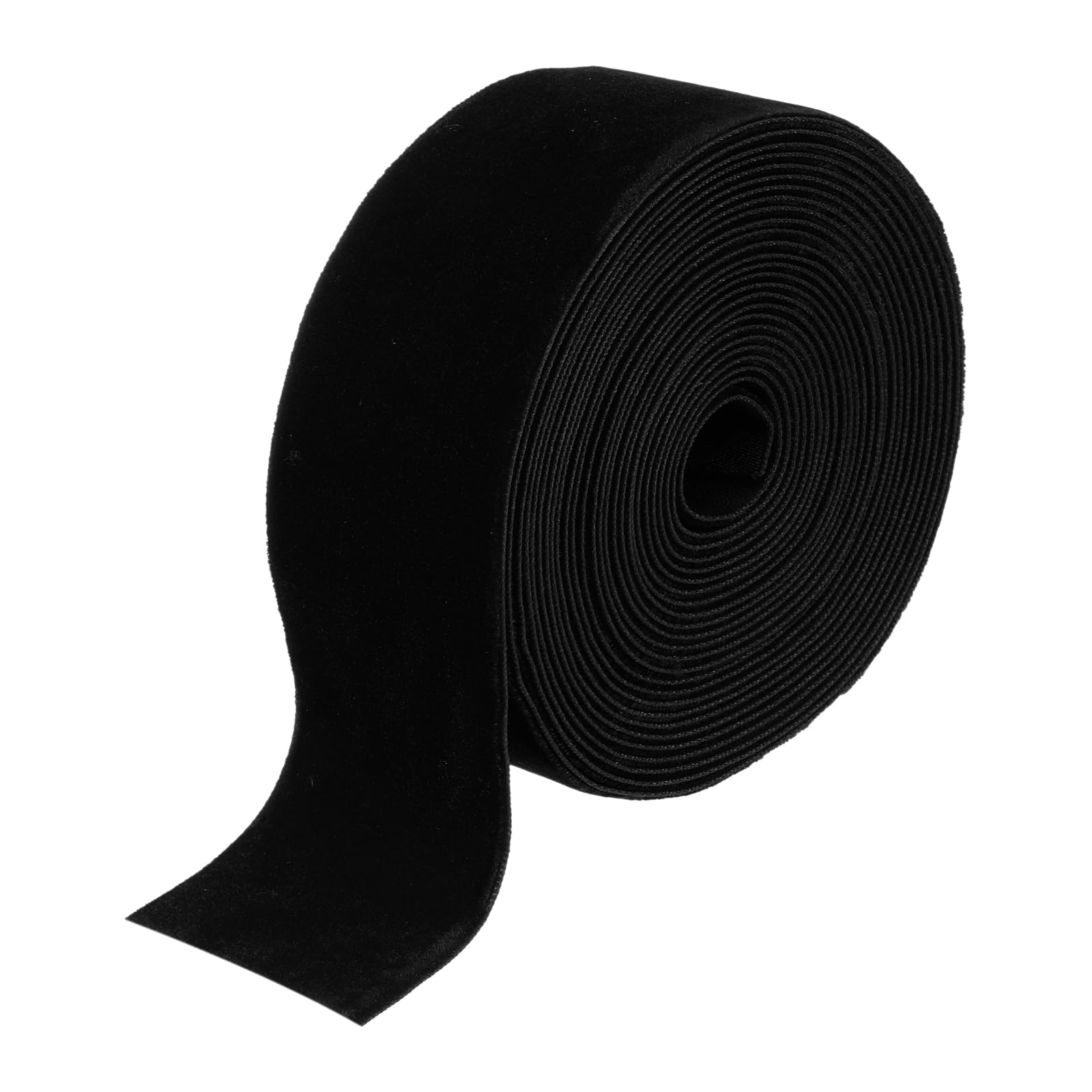 sourcing map Velvet Ribbon 1.5 Inch x 5 Yard Single Face Spool Silky Velvet Fabric for Bouquets DIY Crafts Gift Wrapping Wedding Party Black โ image 1