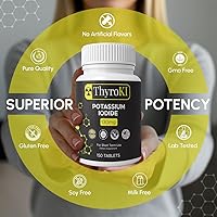 Vista 3 de Pastillas de yoduro de potasio de 130 mg – Soporte para tiroides y respiratorio – YODO Naciente KI Pills Suplemento de yodo de emergencia