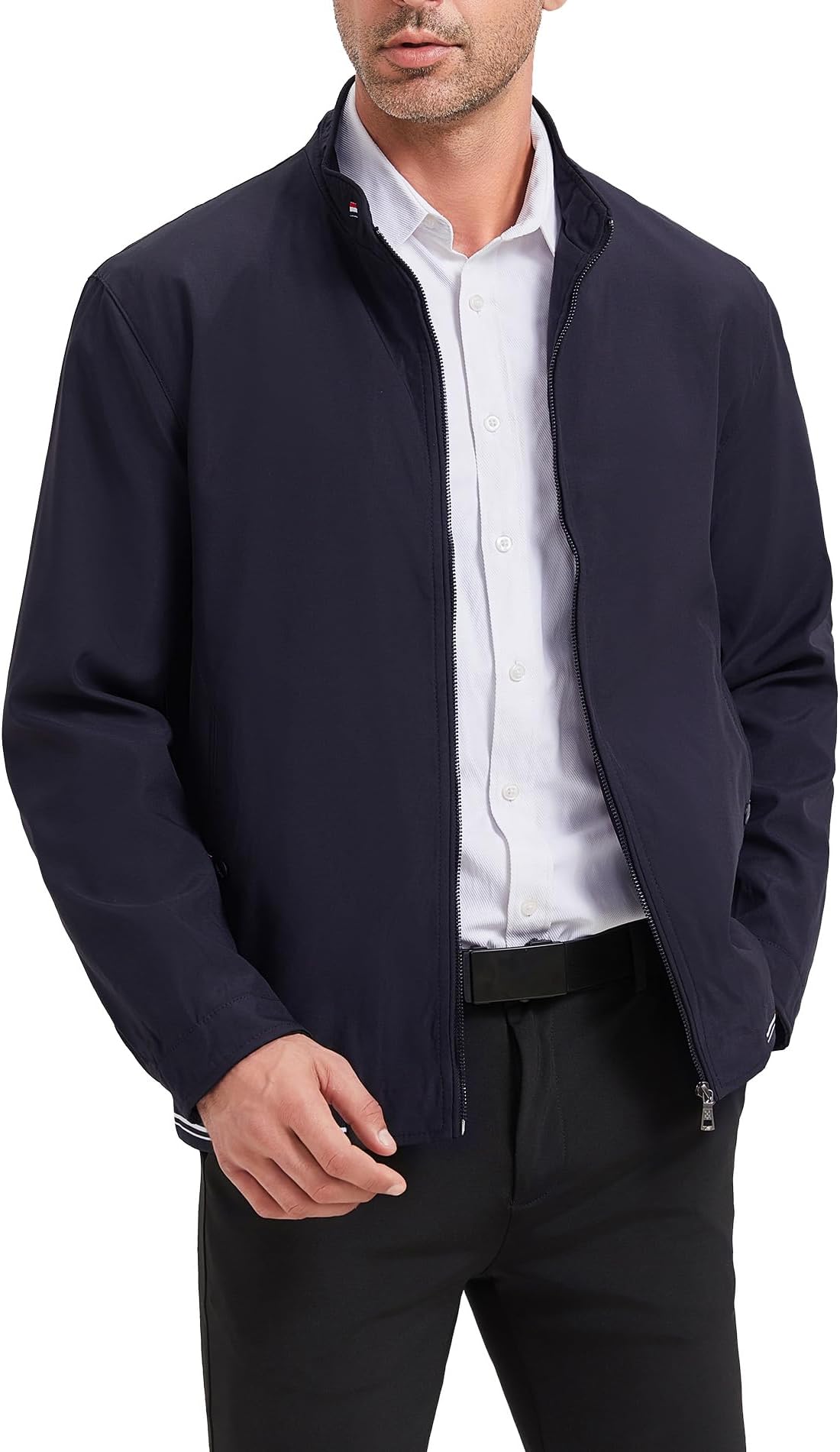 Men's Business Casual Full Zip Lightweight Outwear Jackets