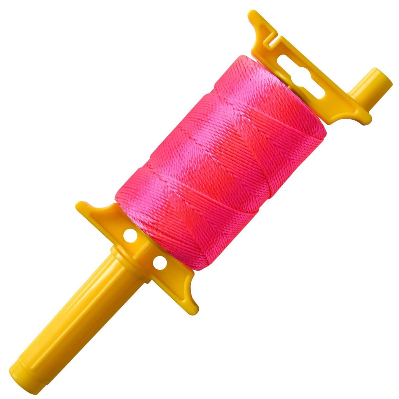 Zbiianxer Rose Red Masonry Line Reel Featuring Abs Handle And Bright Colored Nylon Cord For Easy Visibility Construction Marking Tool