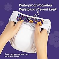 Vista 3 de Pet Soft Pañales lavables para mujer (paquete de 3) – Pañales para perras, cómodos pañales reutilizables para perritas para perras en periodo