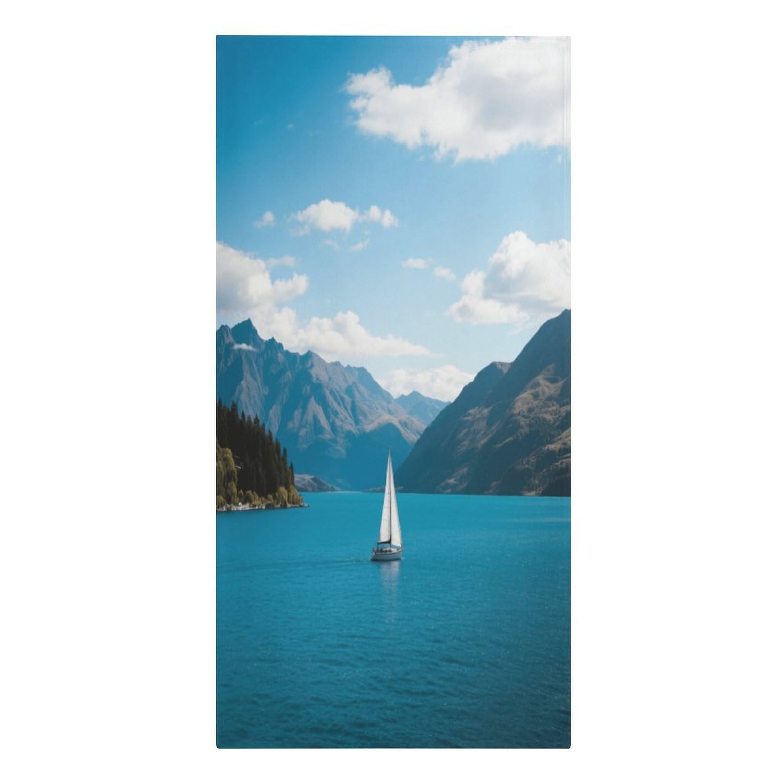 Fekiloot Men's Style Mountains In The Distance Above The Lake Large Beach Towel, Travel Towel For Adults Wo, Pool Towels For Beach, Camping, Swim Pool, Gym, Sports& Yoga 61.4"X30.3"