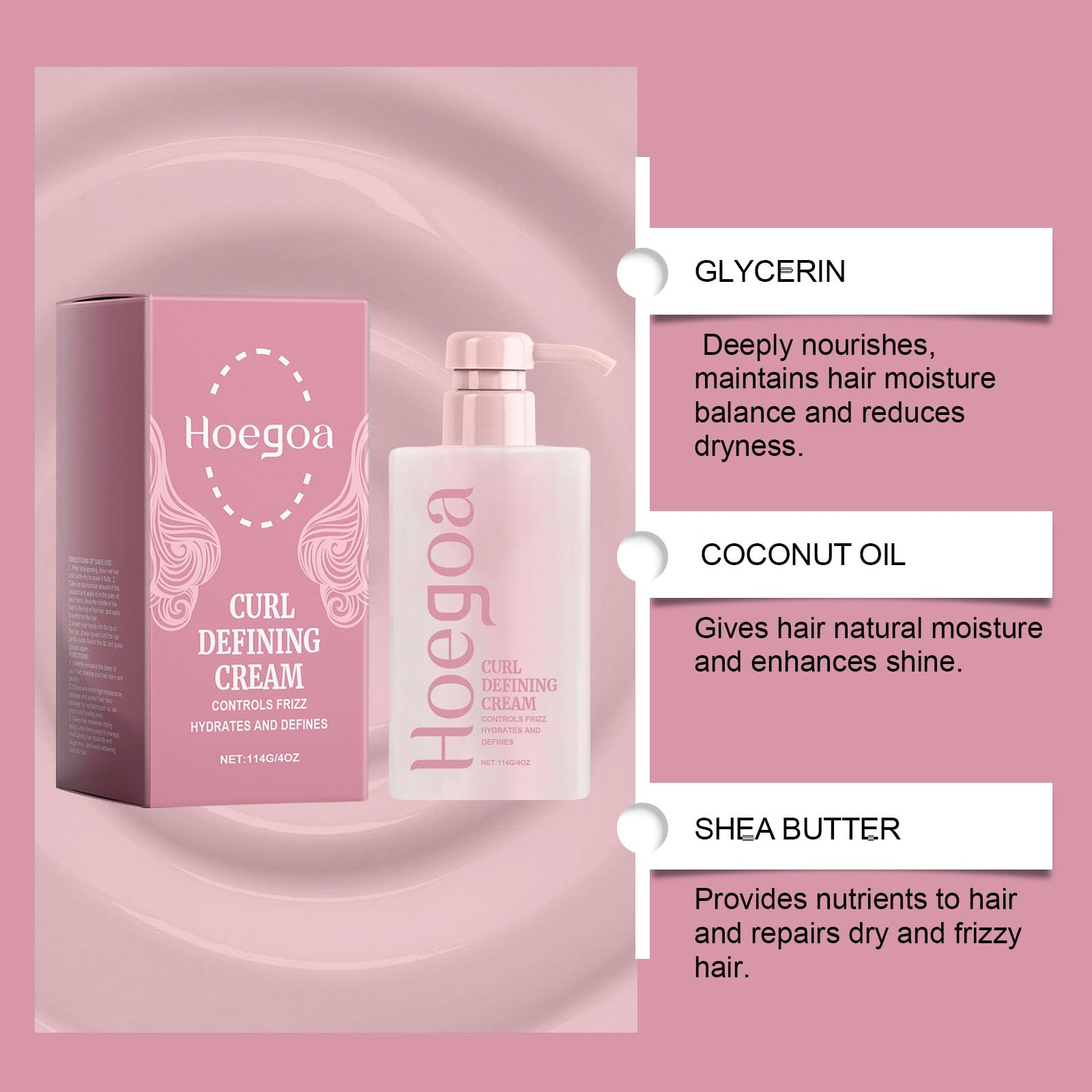 Hairhalo - Crema volumizzante per capelli, crema volumizzante per capelli, crema idratante per definire i ricci e ondulati, lisciante per capelli ricci e ondulati, idrata e mantiene i capelli in forma