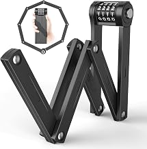 IMAYCC Folding Bike Lock High Security 120cm Heavy Duty Combination Lock with Bracket Extra High Security Anti-Theft Protection for All Bicycles, Electric Bikes etc