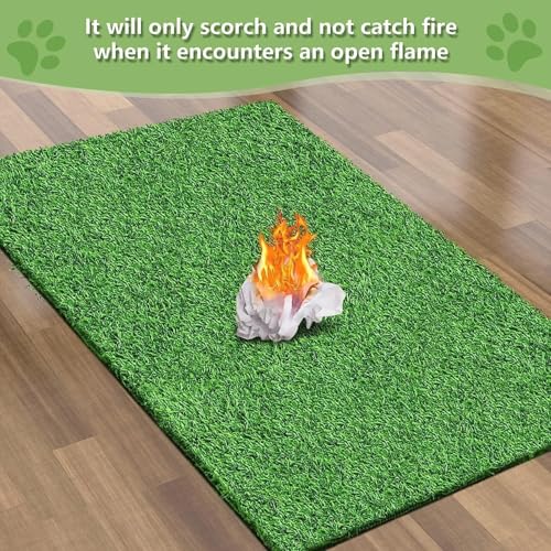 Image of Artificial Grass for Dogs Pee Tray Fake Grass Mat for Professional Puppy Potty Trainer Replacement Dog Grass Pad for Indoor and Outdoor 29.1 x 21.1 Inch (Pack of 1)