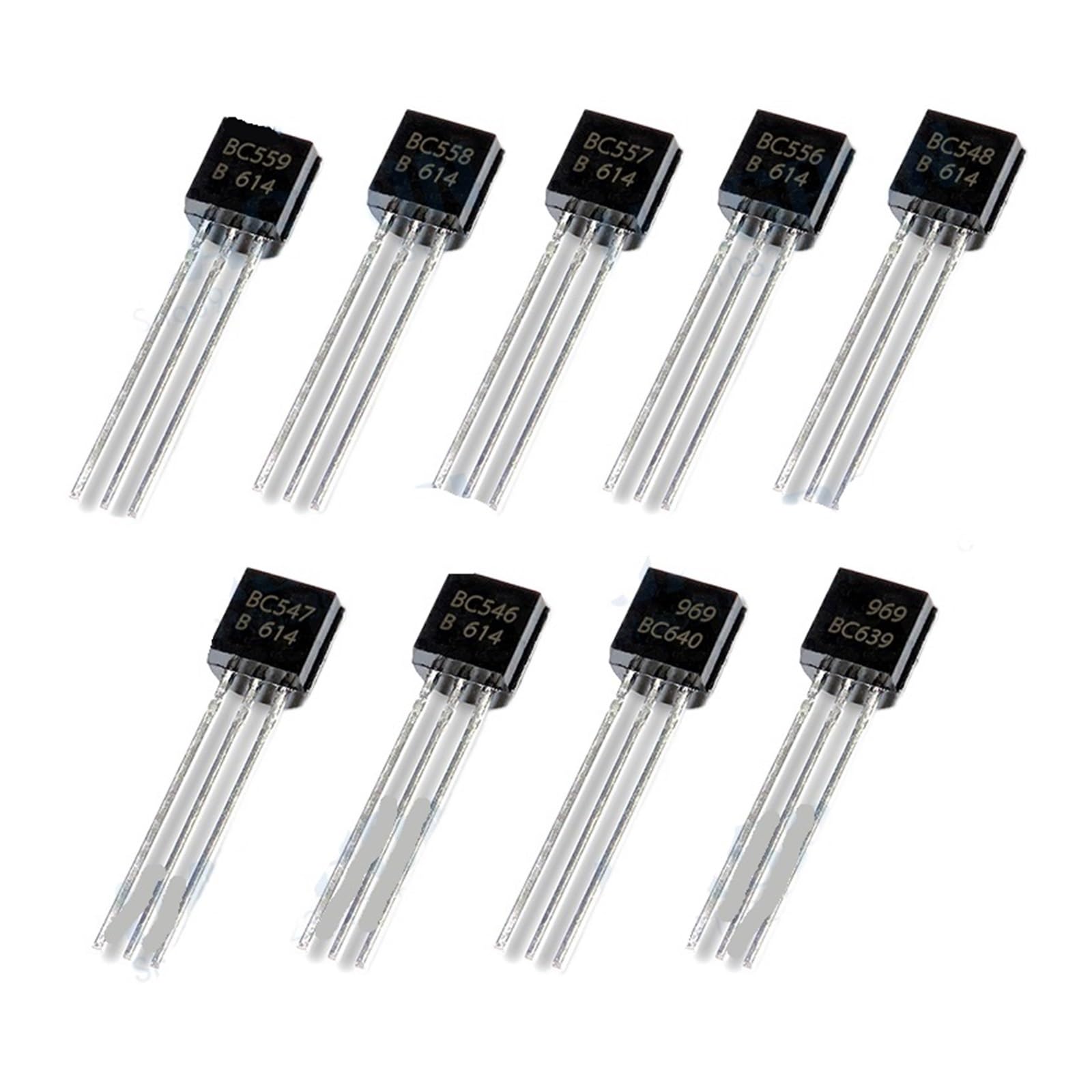 WHWRCADV 5 Pcs BC639 BC640 BC546B BC547B BC548B BC556B BC557B BC558B BC559B BC546 BC547 BC548 BC556 BC557 BC558 Triode Transistor TO-92(BC557B)