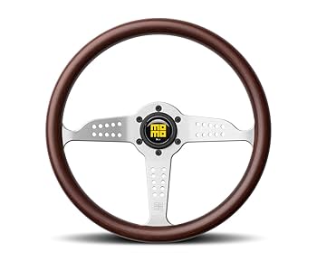 MOMO BARON 350mm ウッド/ゴールド 350mm Momo Light Gain 3-Spoke Steering Wheel | 4x4ward