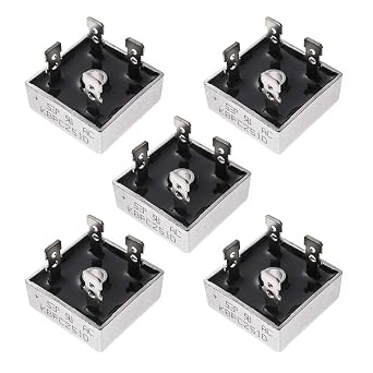5pcs KBPC2510 2510 Bridge Rectifier Diode 25A 1000V Single Phase, Full Wave Electronic Silicon Diodes,4-Pin