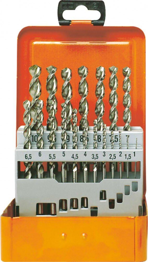 60340 twist drill set HSS-Co UF-L 1-10/0,5 19pcs