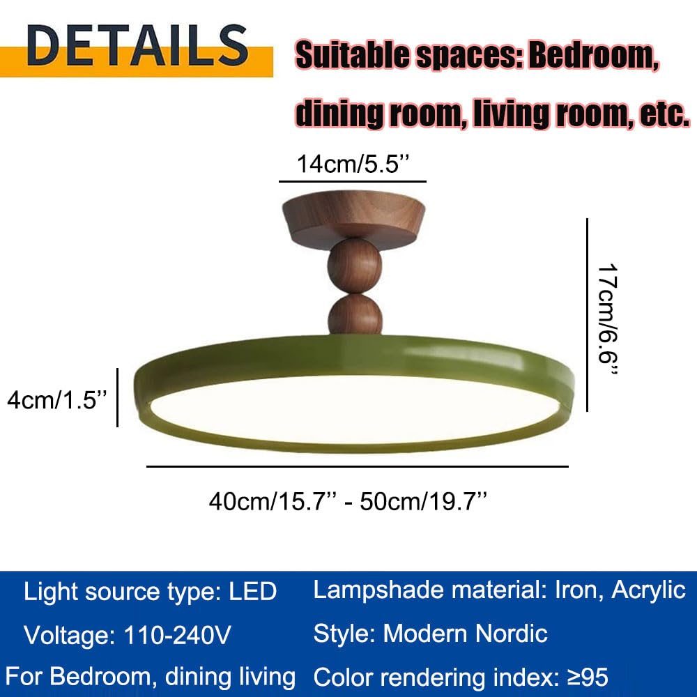 Półwpuszczana lampa sufitowa w stylu industrialnym w stylu stodoły, lampa LED w stylu wiejskim, płaski klosz 3,8 cm, nowoczesna lampa o zmiennej intensywności do przedpokoju, jadalni, kawiarni