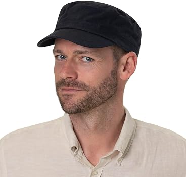 Gorra Militar Unisex 100% Algodón - Talla Única 55-61 Cm, Visera 7 Cm, Colores Beige, Negro, Oliva, Azul, Gris