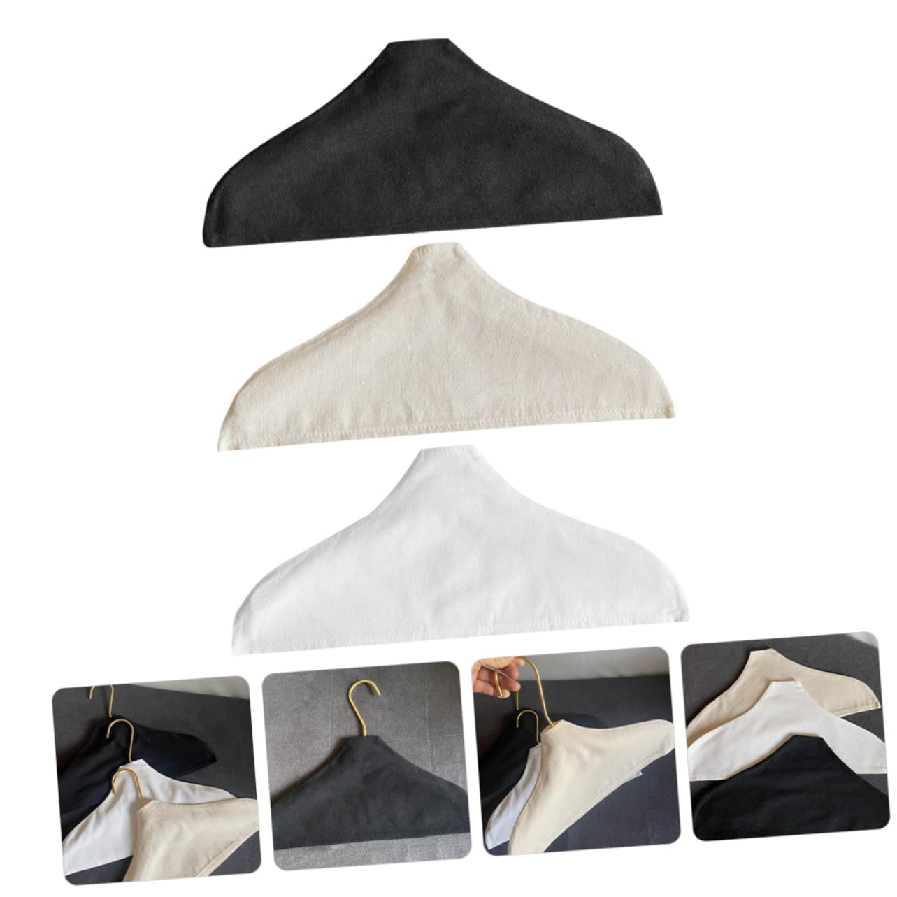 Cabilock 3Pcs Slip Hanger Covers Protective Cloth Cover for Clothing Store and Home Use Non Slip Design Prevents Clothes From Slipping and Deforming