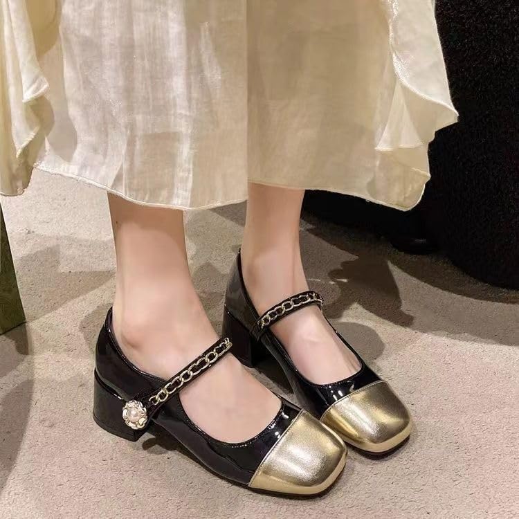 Women's Chunky Mary Jane Style Flats - Versatile for Casual wear, Suitable for Outdoor or semi-Formal Occasions4