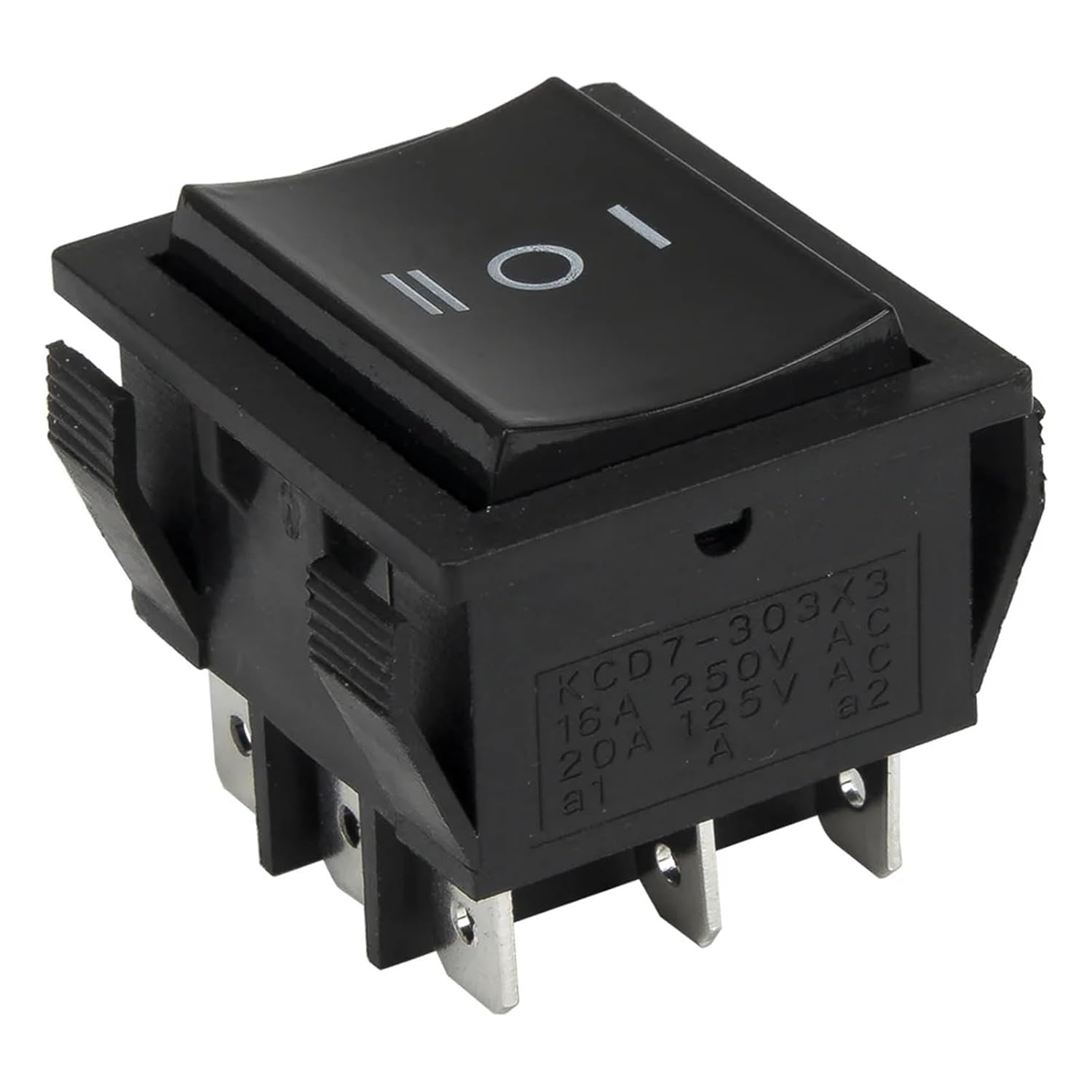 KCD7-303 perforate 28 x 31 mm 9 pin ON - Off - ON Boat Rocker Switch Power Switch