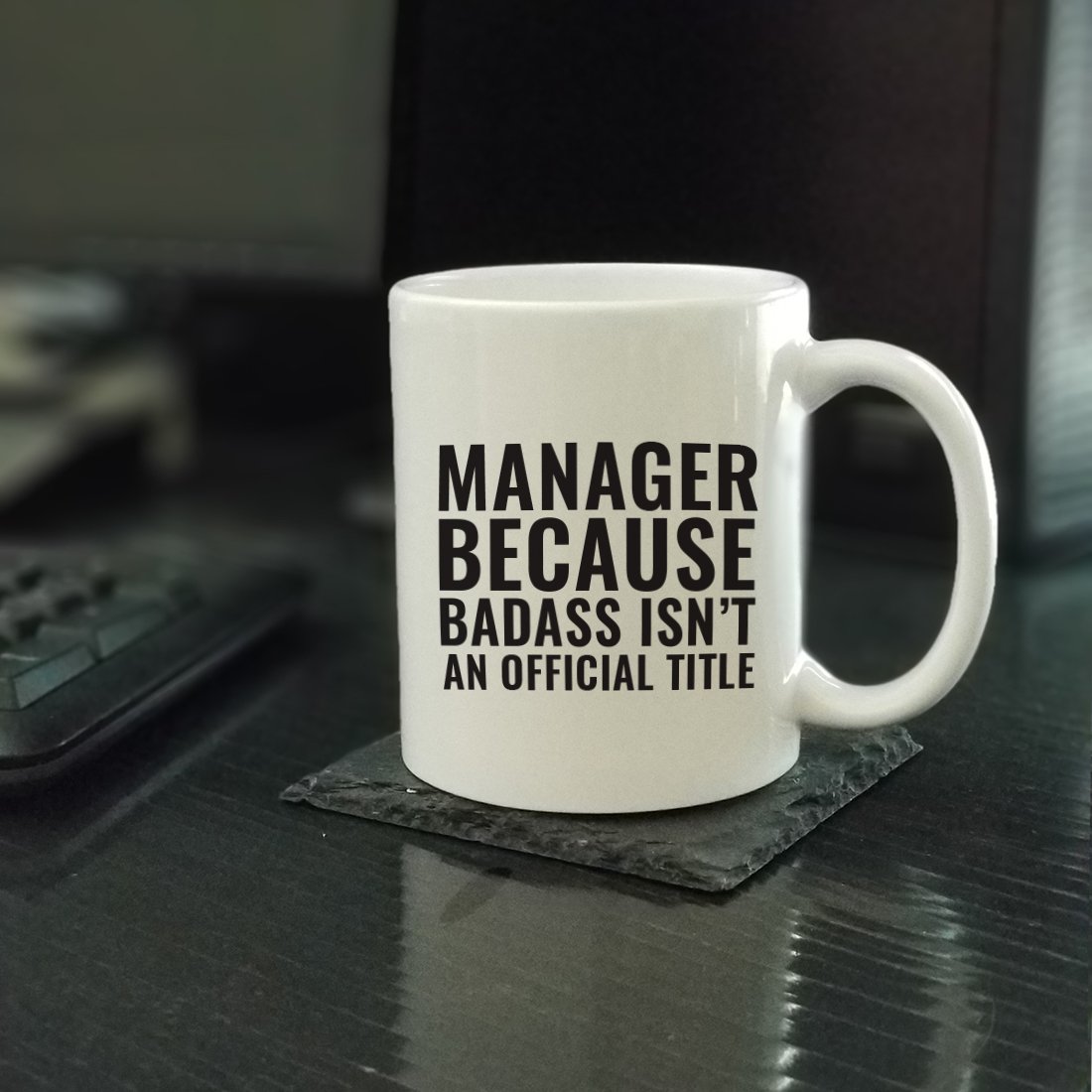 Andaz Press 11oz. Coffee Mug Gag Gift, Manager Because Badass Isn't an Official Title, 1-Pack Manager Gifts For Men Manager Mug Best Manager Mug Funny Supervisor Gifts For New Managers