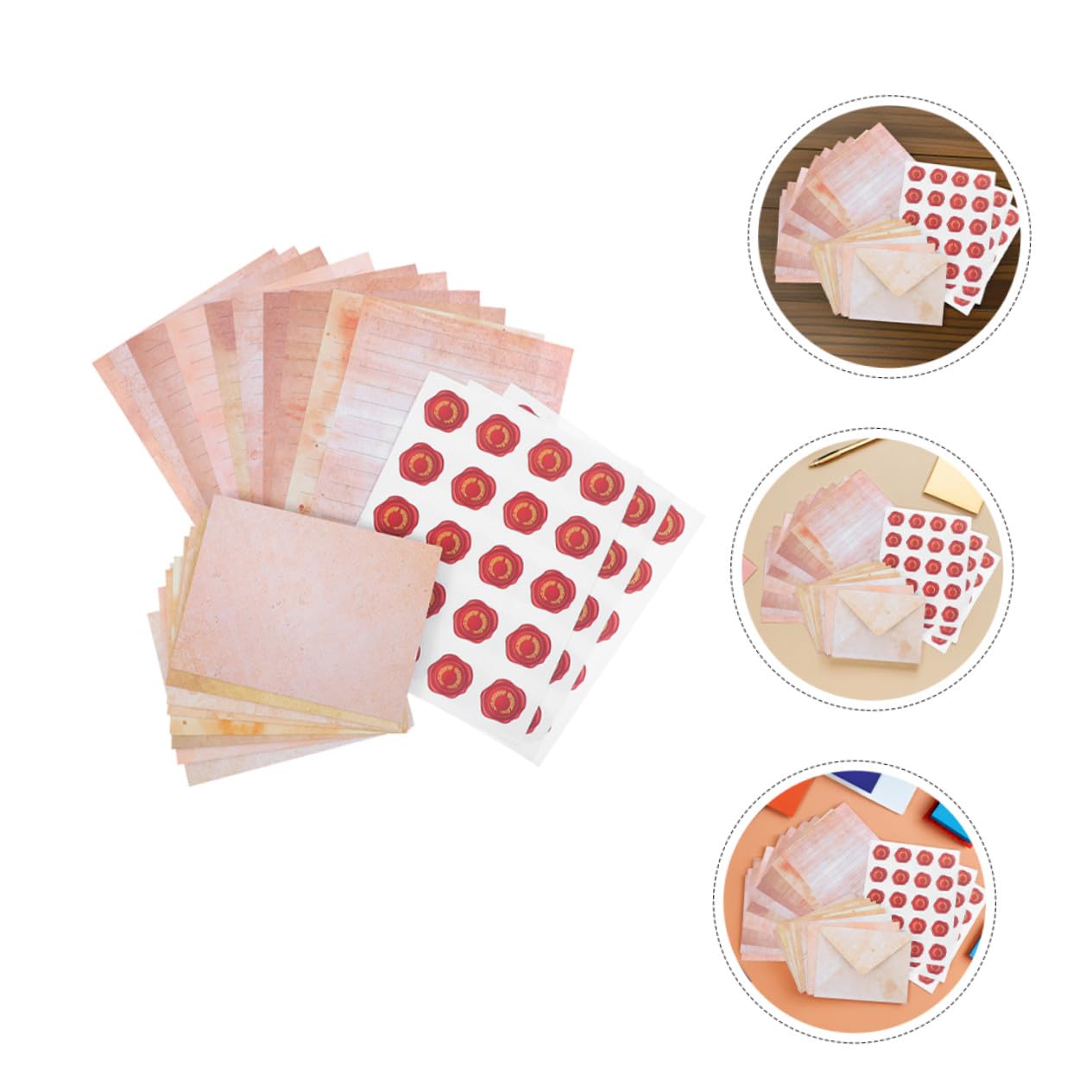 100sätze Retro-briefpapier-set mit Umschlägen Liniertes Vintage-papier für Handgeschriebene Briefe Dekoratives Notizpapier im Antiken Stil