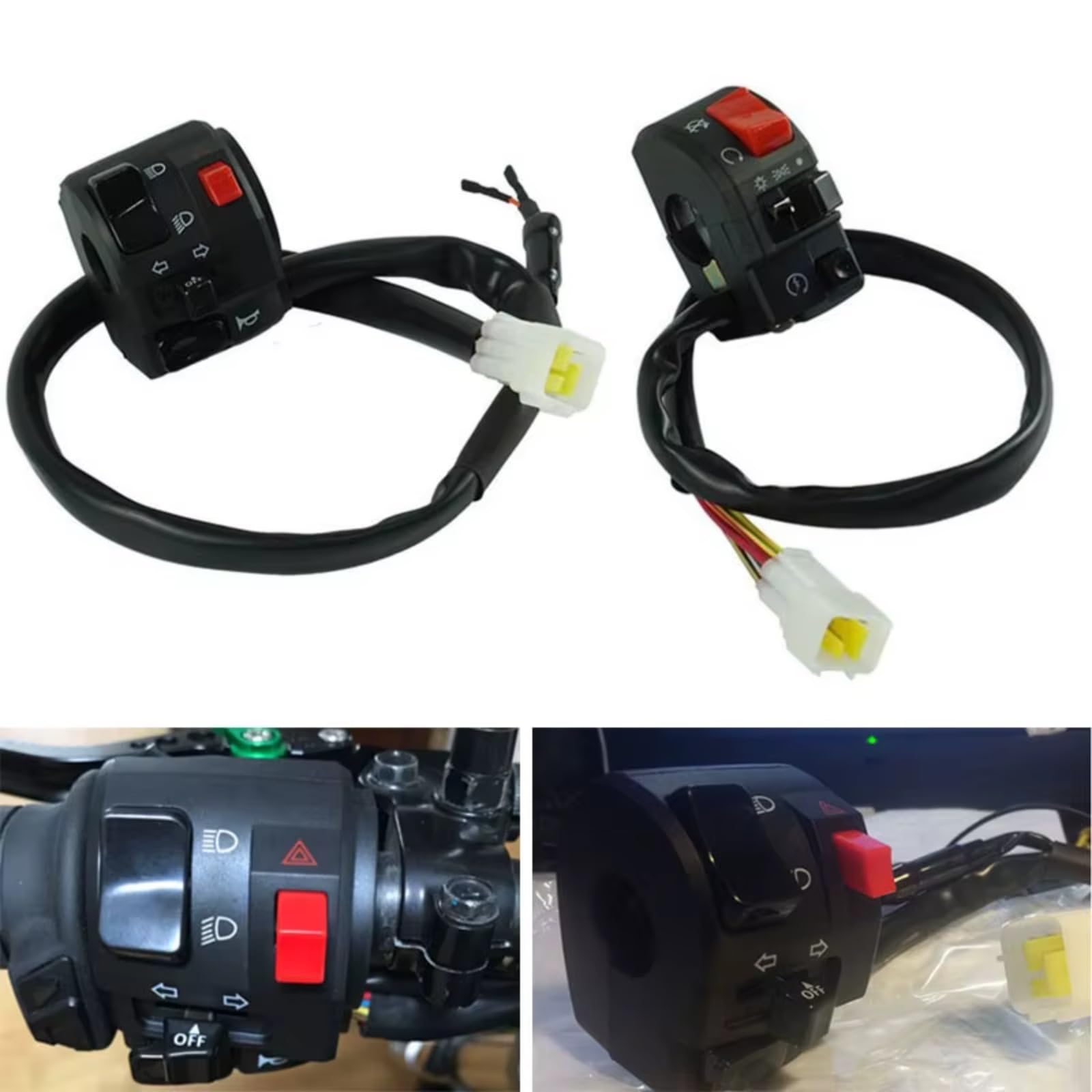 Interruttore Manubrio Moto Da 22mm Indicatore Di Direzione Clacson Universale Fendinebbia Avviamento Elettrico Parti Di Modifica Della Moto Manubrio Kill Interruttore