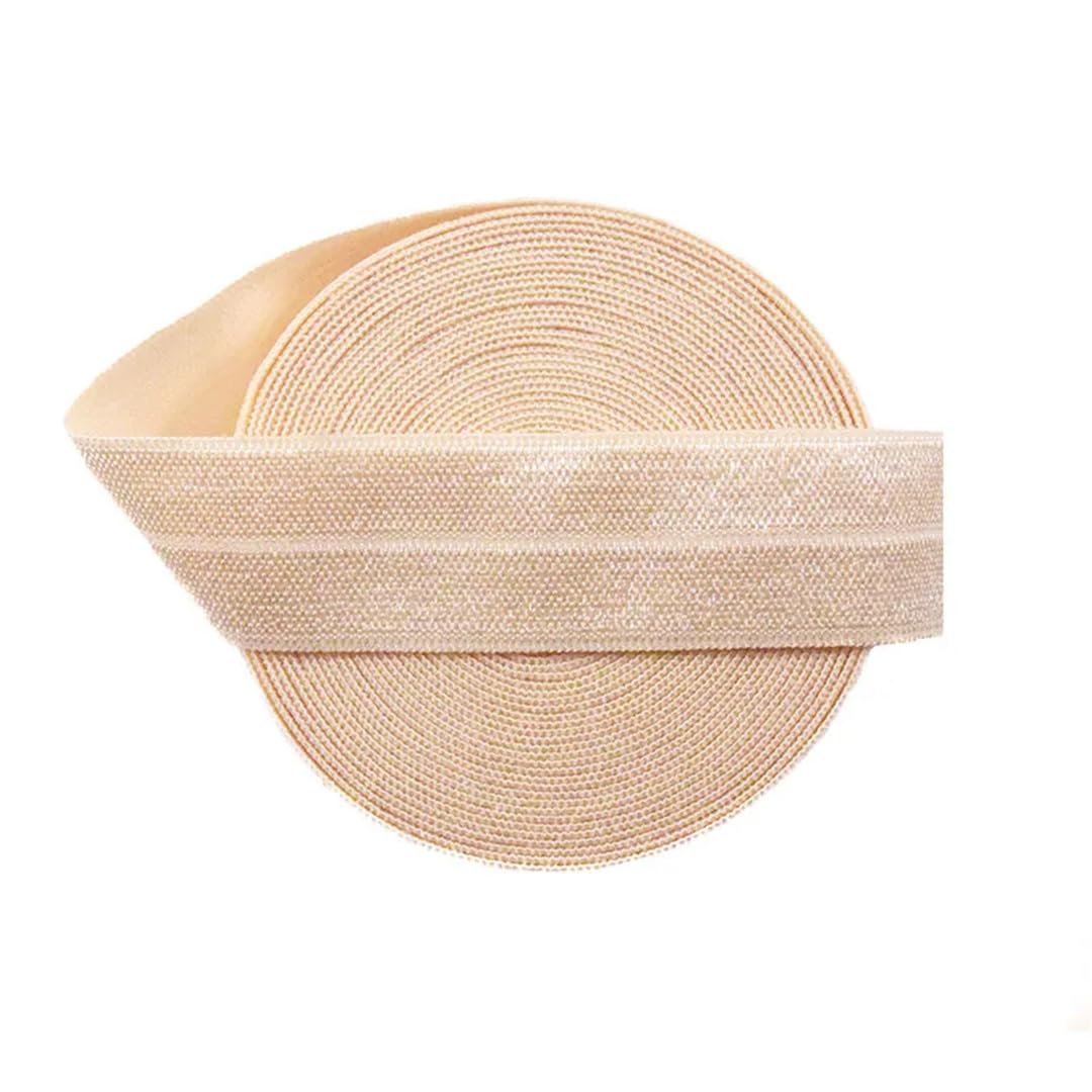 nylon suave goma cintura, Banda elástica de satén de licra, brillante, plegable, de 50 yardas, 3/4", 20 mm, for el pelo, diadema, adorno for costura de vestidos