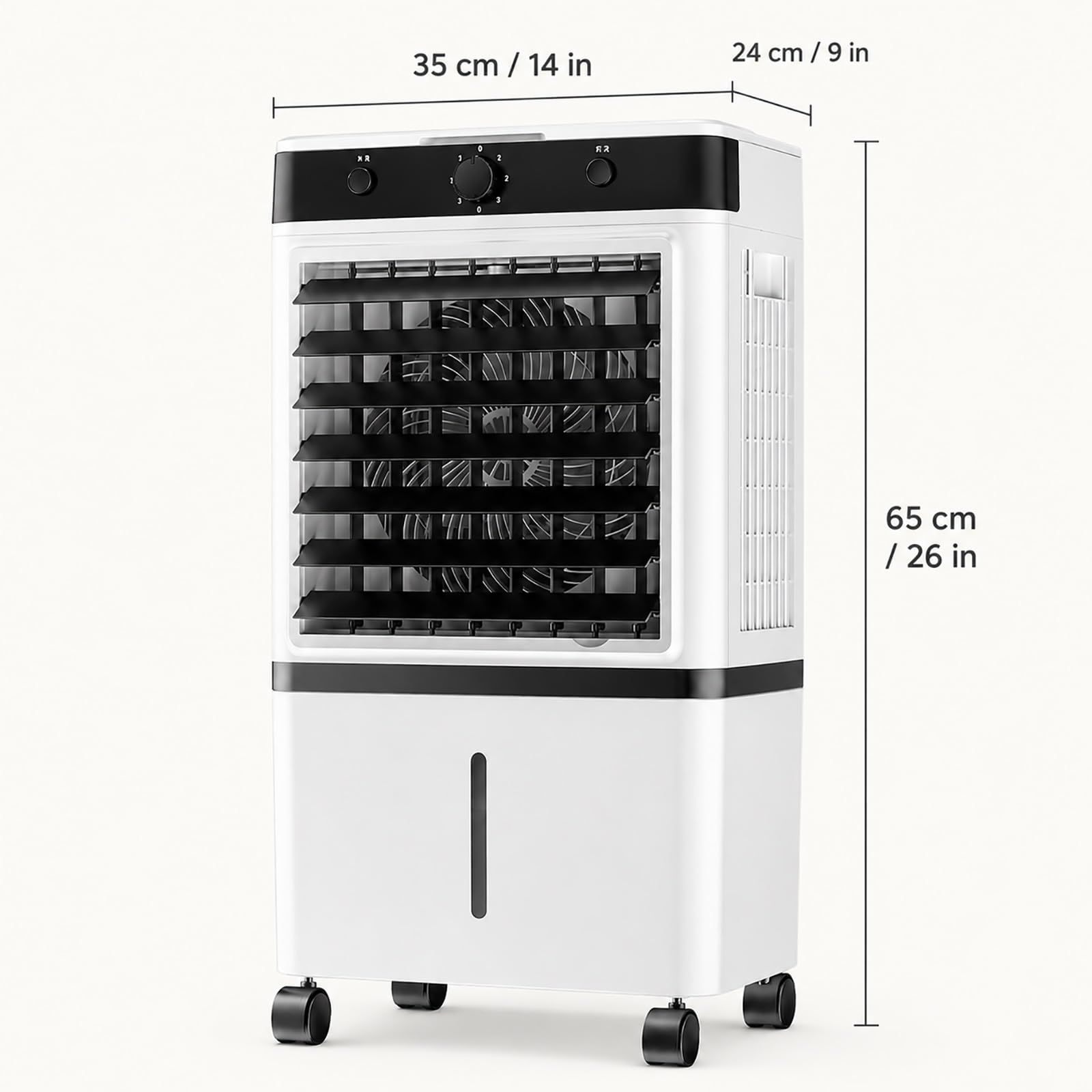 Climatizador Evaporativo Portátil, Enfriador de Aire Llenado Superior, Ideal para Hogar, Dormitorio, Oficina, Ventilación Interior