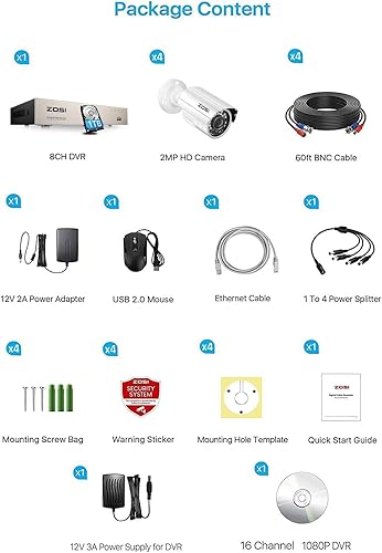 Miniatura 2 de ZOSI Sistema de cámara de seguridad para el hogar 8CH 3K Lite para exteriores e interiores, detección de vehículos y humanos AI, visión nocturna,