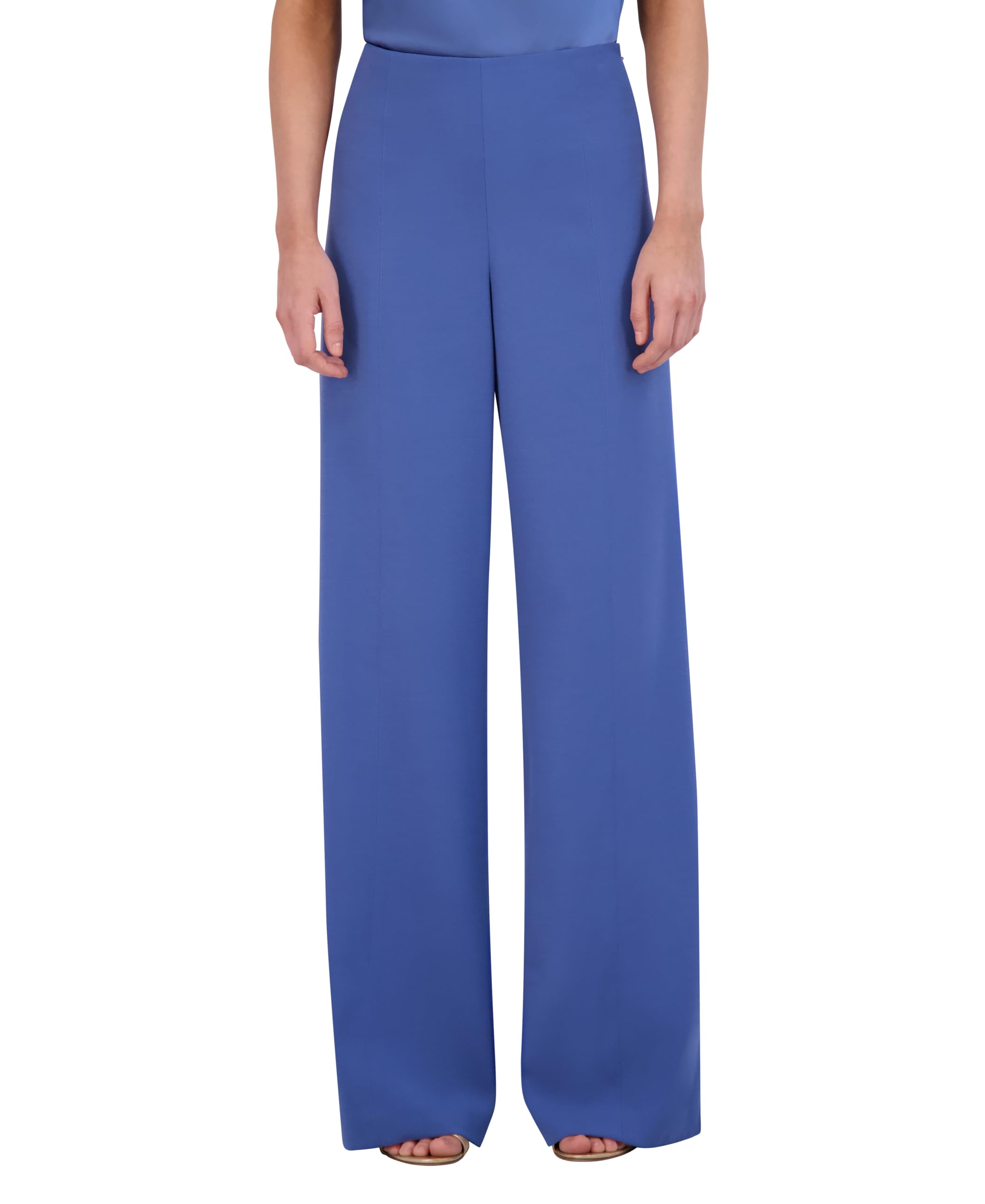 BCBGMAXAZRIA Womens Wide Leg Pant with Side Zipper Closure