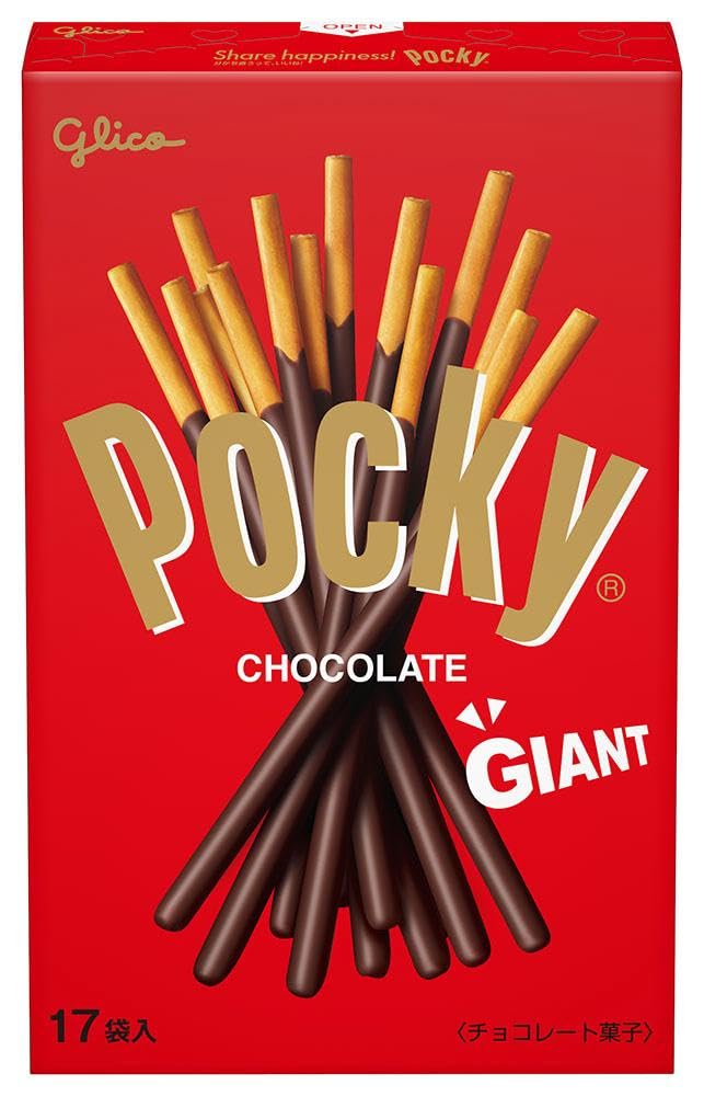 GlicoGiant Pocky Choclate Cream Covered Biscuite Sticks, 4.7 oz