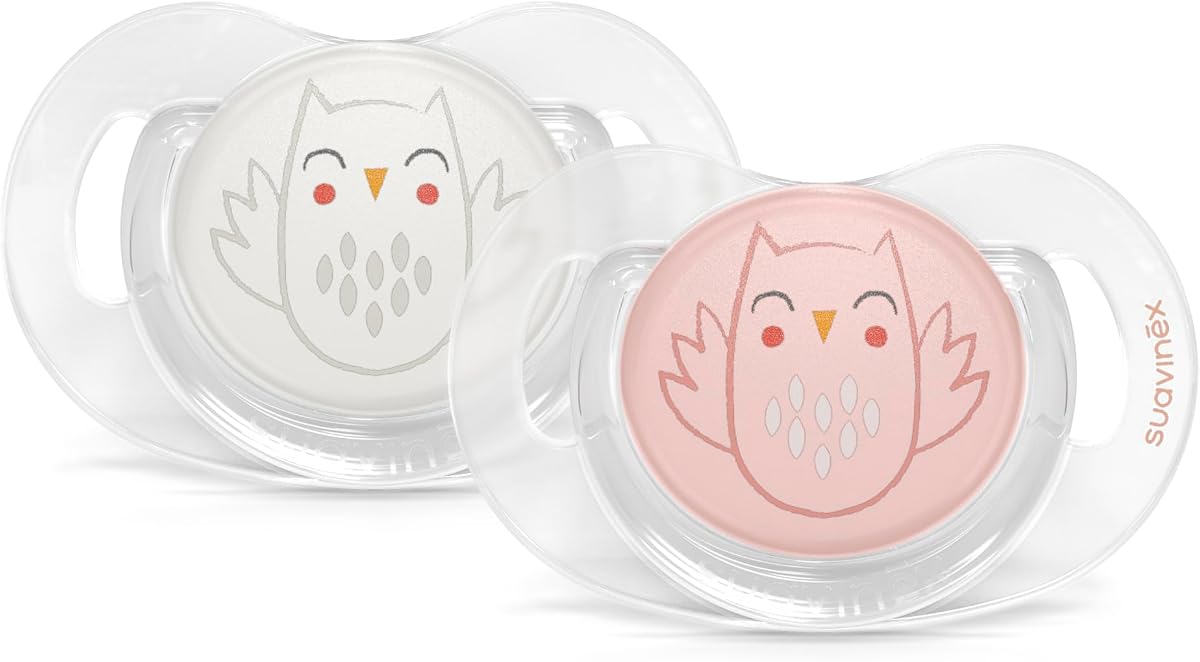 Suavinex Bonhomia SX PRO Chupete Fisiológico, Apoya Bebés Lactantes, Chupetes 0-6 Meses, Pack de 2 Chupetes Bebé, Accesorios Bebé, (Rosa/Beige)